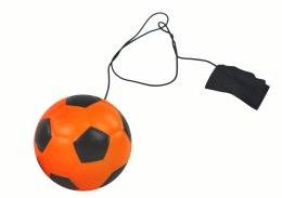 Piłka Nożna PU Na Gumce Jojo Do Odbijania 6 cm Pomarańczowa