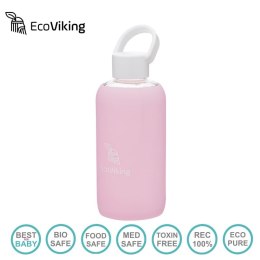 Eco Viking szklana butelka HYDRO dla Mam o pojemności 470 ml Pure Water Lavender