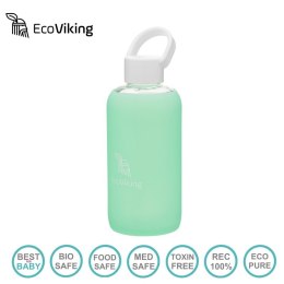 Eco Viking szklana butelka HYDRO dla Mam o pojemności 470 ml Pure Water Mint