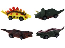 Zestaw Resoraków Dinozaury Samochodziki Kolorowe 8 Sztuk