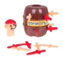 Gra zręcznościowa Szalony Pirat dla dzieci 3+ i dorosłych + Figurka pirata + Beczka z otworami + 12 Szabli