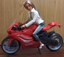 Lalka na Motorze Sportowym Ścigaczu Motor Czerwony #A1