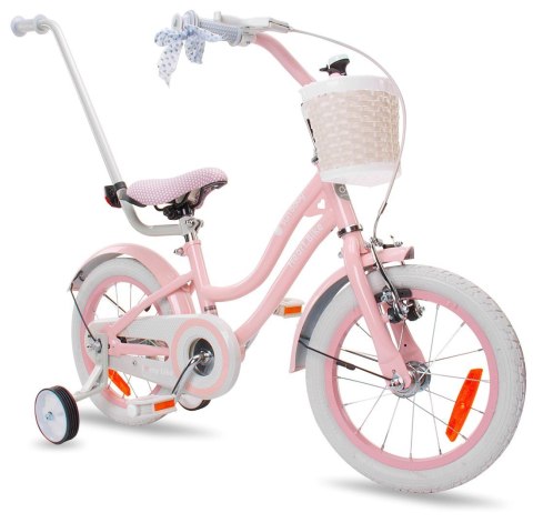 Rowerek dla dziewczynki Heart Bike seria Silver Moon 14 cali - różowy