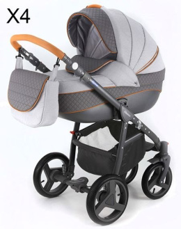 NEONEX ALFA 3w1 ADAMEX wózek dziecięcy z fotelikiem - Polski Produkt X4