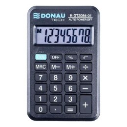 Kalkulator kieszonkowy Donau Tech 8 cyfr funkcja pierwiastka 97x62x11mm czarny, etiu