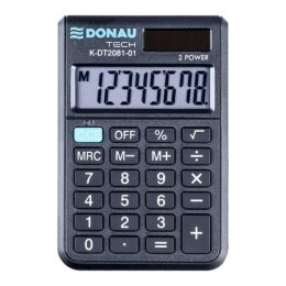 Kalkulator kieszonkowy Donau Tech K-DT2081 8 cyfr, funkcja pierwistka 90x60x11mm czarny, etui