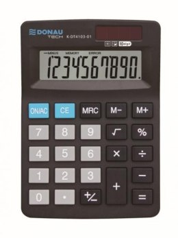 Kalkulator biurowy DONAU TECH 10 cyfrowy wyświetlacz, 127x88x23mm, czarny K-DT4103-01