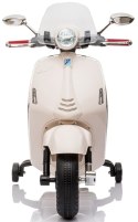 Jeździk na akumulator Scooter Vespa od 3 lat światła, dźwięki - biały