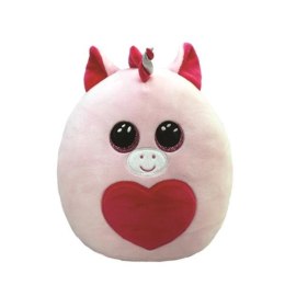 Maskotka poduszka TY Squishy Beanies FRANCY różowy Jednorożec z sercem, 30cm 39343