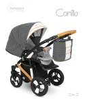 CANILLO CAMARELO 3W1 wózek wielofunkcyjny z fotelikiem KITE 0-13kg - Polski Produkt CN-3