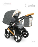 CANILLO CAMARELO 4W1 wózek wielofunkcyjny z fotelikiem KITE 0-13kg i bazą IsoFix - Polski Produkt