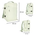Plecak podróżny na laptopa bagaż podręczny 30 x 45 x 27 cm kabel USB wodoodporny zielony