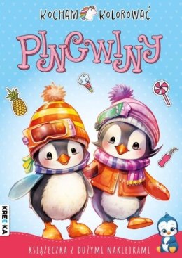 Książka Kocham kolorować pingwiny Books and fun