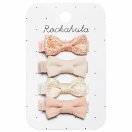 Rockahula Kids spinki do włosów dla dziewczynki 4 szt. Flora Linen Mini Bow