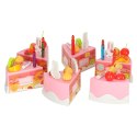 Tort urodzinowy do krojenia kuchnia 75 elementów różowy