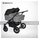 Riko BASIC SAXO Wózek bliźniaczy 2w1 głęboko-spacerowy - 04 Onyx