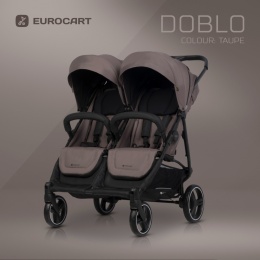 DOBLO Euro-Cart podwójny wózek spacerowy do 22 kg - Taupe