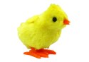 Skaczący Kurczak Zabawka Nakręcany Pluszowy Żółty