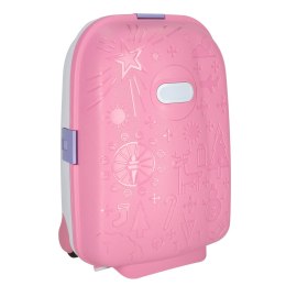 Walizka podróżna dla dzieci na kółkach bagaż podręczny z imieniem różowy