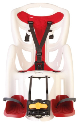 Bellelli PEPE STANDARD Fotelik rowerowy mocowany do ramy - White Red