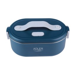 Adler AD 4505 blue Pojemnik na żywność podgrzewany lunch box zestaw pojemnik separator łyżeczka 0,8L 55W