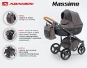 MASSIMO DELUXE 4W1 ADAMEX wózek dziecięcy, fotelik Kite 0-13kg + baza IsoFix - Polski Produkt
