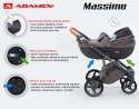 MASSIMO DELUXE 4W1 ADAMEX wózek dziecięcy, fotelik Kite 0-13kg + baza IsoFix - Polski Produkt