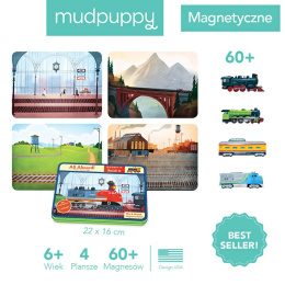 Mudpuppy Magnetyczne konstrukcje Pociągi 6+