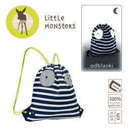 Lassig Plecak Worek Little Monster granat