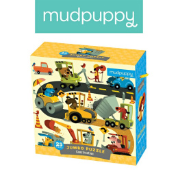 Mudpuppy Puzzle podłogowe Jumbo Budowa 25 elementów 2+