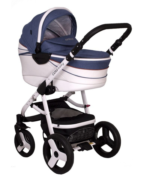 APRILIA 3w1 Coto Baby wózek wielofunkcyjny z fotelikiem 0m+ / jeans linen eco