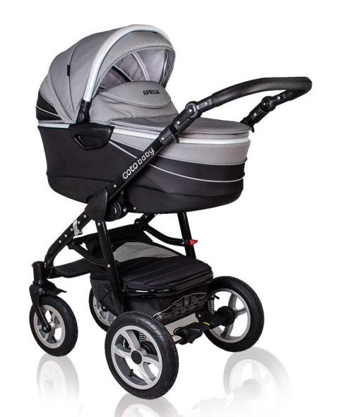APRILIA 3w1 Coto Baby wózek wielofunkcyjny z fotelikiem 0m+ / pattern dark grey