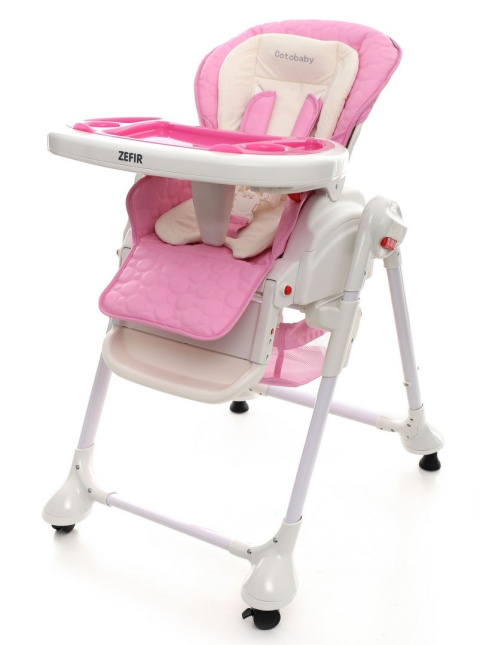 ZEFIR Coto Baby krzesełko do karmienia - pink