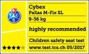 PALLAS M-FIX SL CYBEX 4* ADAC 9-36 kg, od ok. 9 miesięcy do 12 lat
