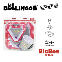 Les Deglingos 3 częściowy zestaw z melaminy Wilk Bigbos