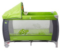 SAMBA LUX Coto Baby łóżeczko turystyczne, dwa poziomy, moskitiera, otwierany bok - green