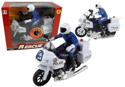 LeanToys Motocykl Ścigacz z Policjantem Światła Dźwięki
