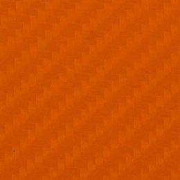 Folia odcinek carbon 4D pomarańczowa 1,52x0,1m