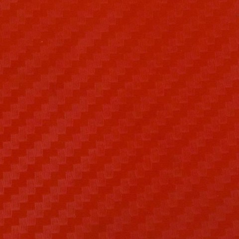 Folia odcinek carbon 3D czerwona 1,27x0,1m