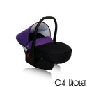 Wózek 3w1 Elite Design Group INSPIRO głęboko-spacerowy pompowane koła + fotelik 04 violet