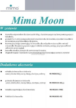 Wkładka do krzesełka Mima Moon - Silver