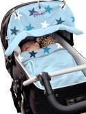 Osłonka do wózka i fotelika Dooky Design - Baby Blue/Blue Stars