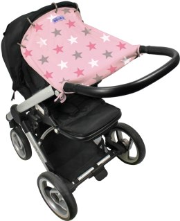Osłonka do wózka i fotelika Dooky Design - Baby Pink/Pink Stars