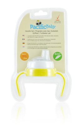 Uchwyt z miękkim ustnikiem do butelki Pacific Baby - żółty