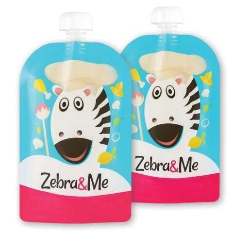 Zebra & Me CHEF II - 2 PACK Saszetki do karmienia wielorazowe