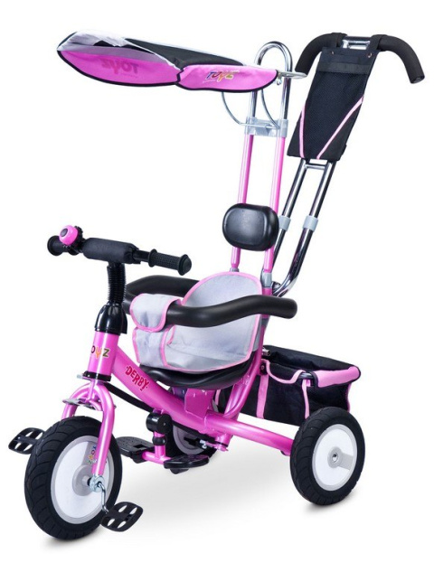 DERBY Caretero rowerek trójkołowy od 3 do 5 lat , max 25kg - pink