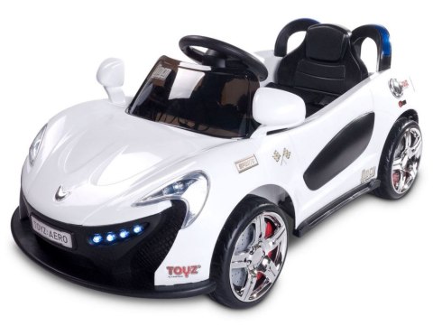 Toyz AERO auto na akumulator 8Ah 12V dwa silniki , światła LED , pilot dla rodzica 3lata+ White