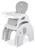 ELI 5w1 Lionelo krzesełko do karmienia stolik do 50kg - grey