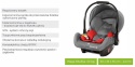 BASSET BabySafe + baza IsoFix fotelik samochodowy 0-13kg / szaro-czerwony