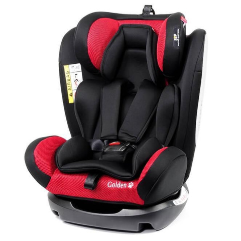 GOLDEN 0-36kg 0-12 lat BabySafe fotelik samochodowy z IsoFix - czerwony